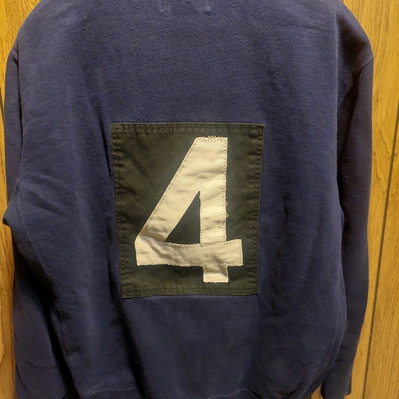 Polo Ralph Lauren Vintage Hoodie Big Lion Crest #4 Patch Large Blue - Picture 5 of 7